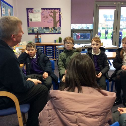 Rev Phil Gough came to visit